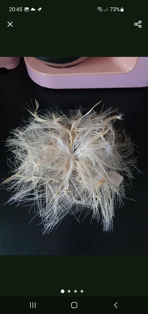  — ladies ivory/cream fascinator NEW