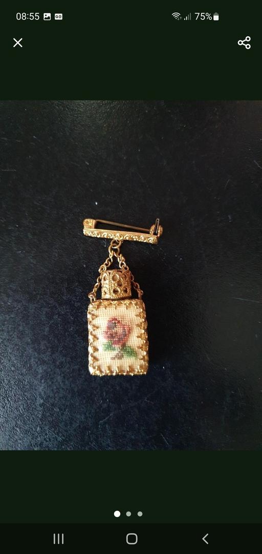  — vintage miniature perfume bottle brooch