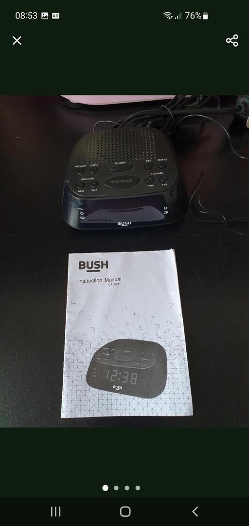  — Bush alarm clock radio