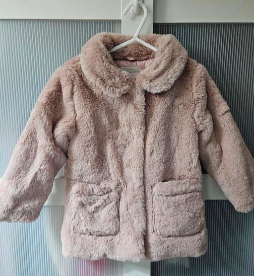  — Age 2-3 TU pink faux fur coat