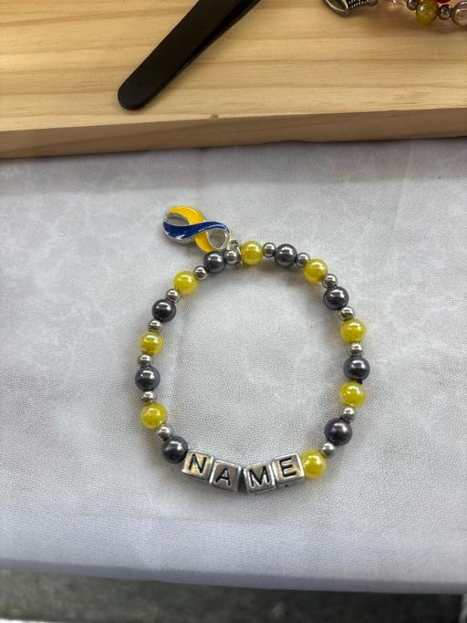  — Stretch beaded bracelet Tourette’s syndrome