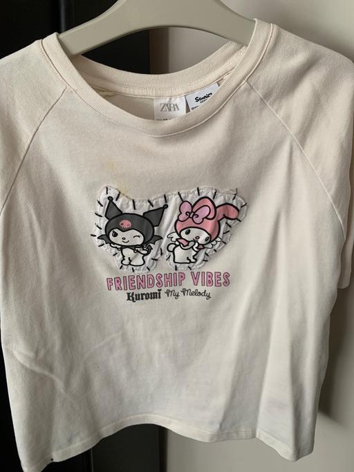  — Zara girls top cream colour