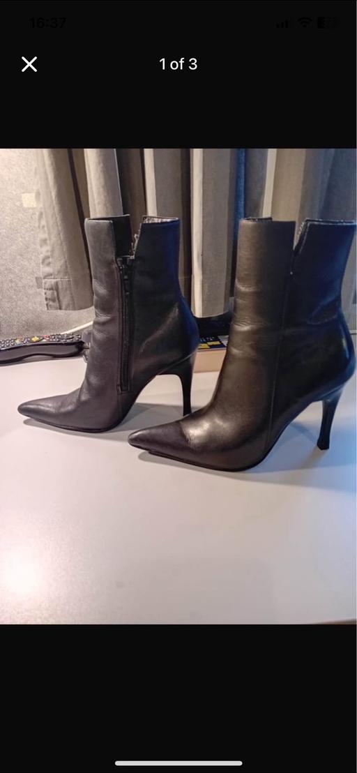  — Sacha London black leather boots size 3