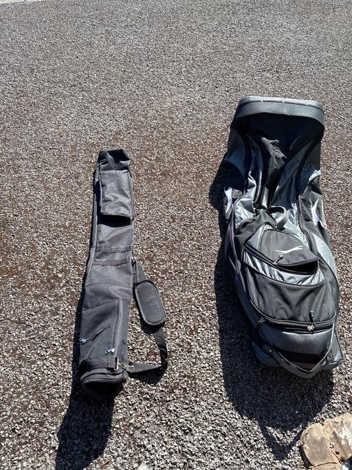  — Pencil bag and. Travel golf bag 