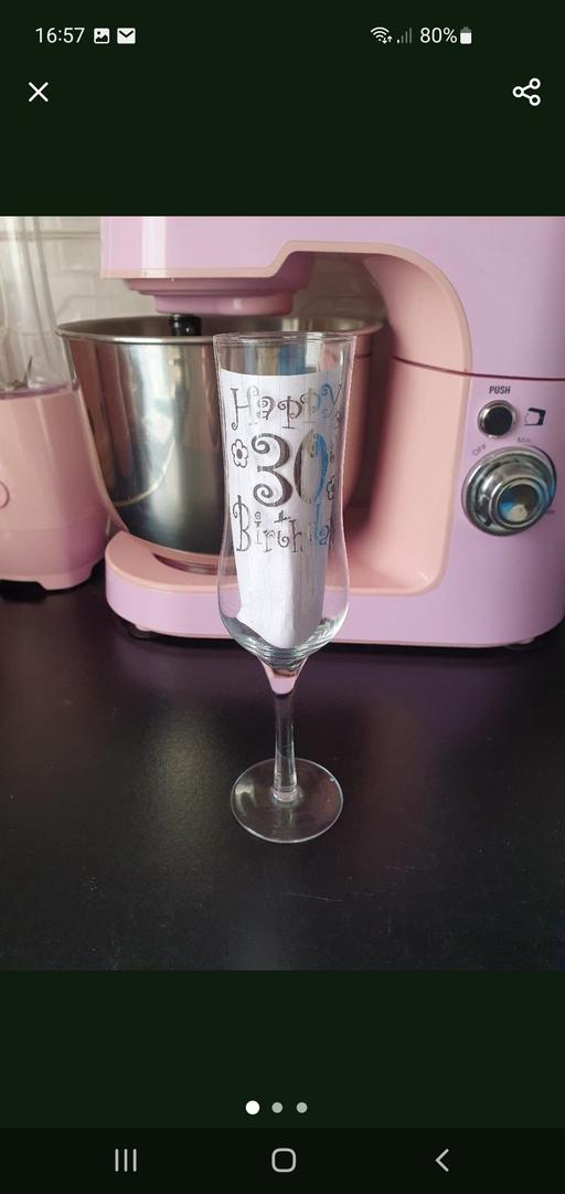  — 30th birthday champagne glass