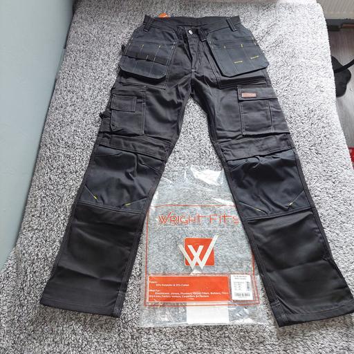  — mens work trousers 30 new x 1 pair black
