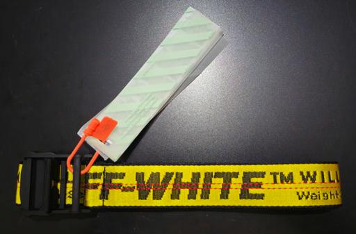 — OFF-WHITE Yellow Industrial Logo Buckle
