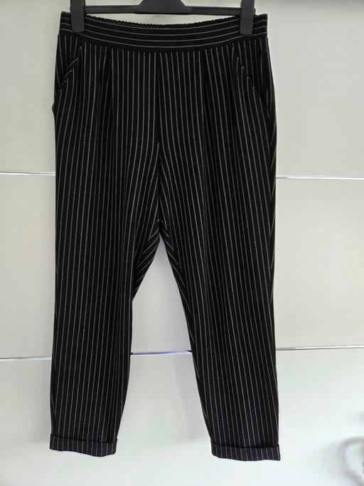  — Size 12 MATALAN black pin stripe trousers