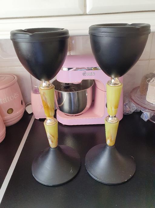  — vintage floor standing ashtrays x 2 1960s/70s