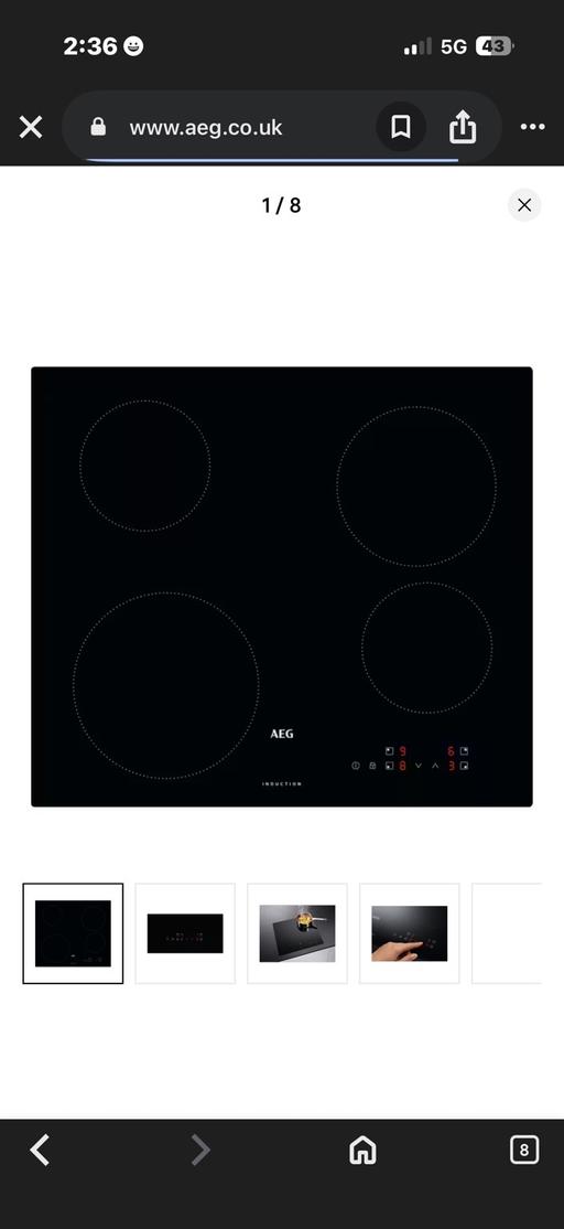  — Its new electric hob touch screen  brand new