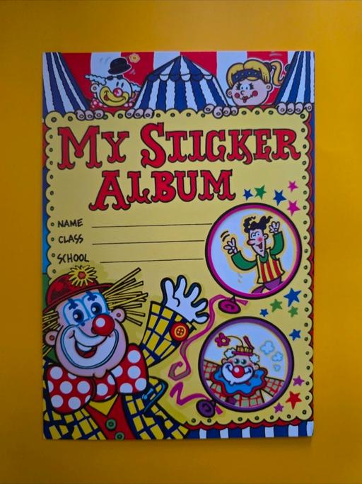  — Empy clown sticker album