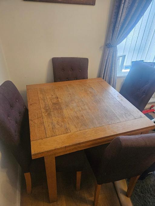  — solid wood dining table and chairs