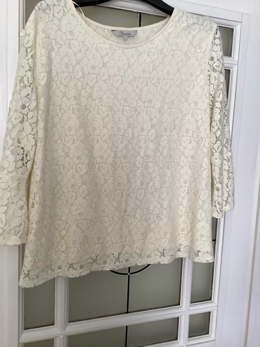  — Cream lace top