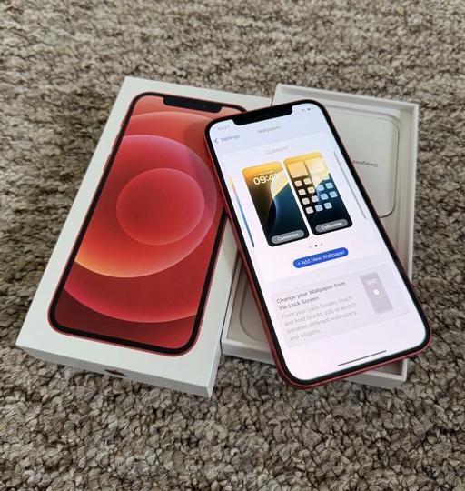 — Boxed iPhone 12 128gb red unlocked
