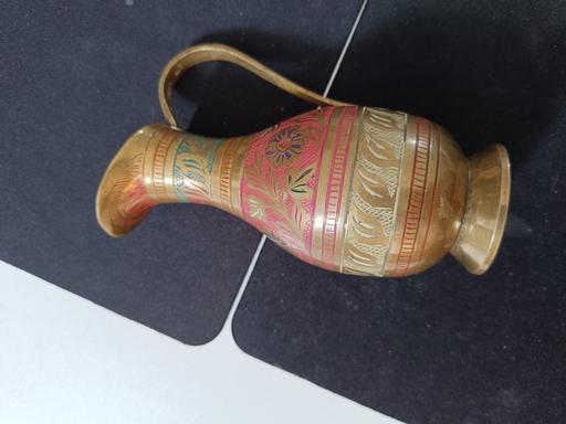  — Vintage Hand-Engraved Brass Pitcher / Decorat
