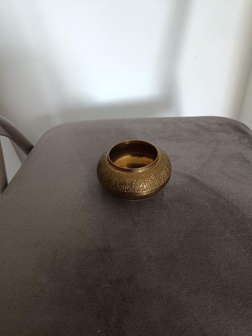  — Vintage Engraved Brass Bowl