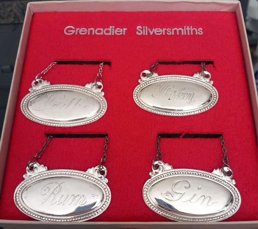  — vintage grenadier decanter labels set