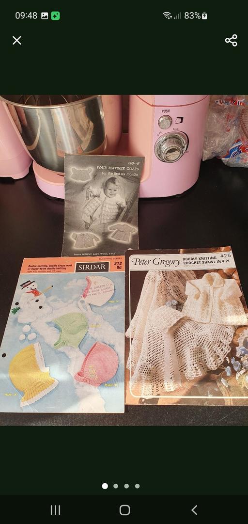  — vintage knitting patterns x 3