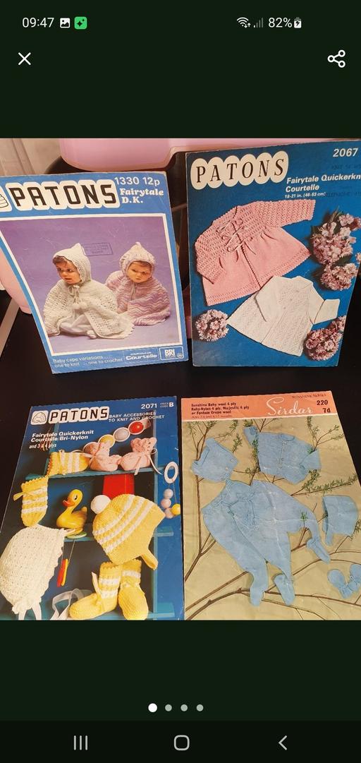  — vintage knitting patterns x 4