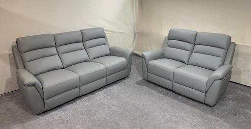  — Genuine leather 3+2 power recliner sofa
