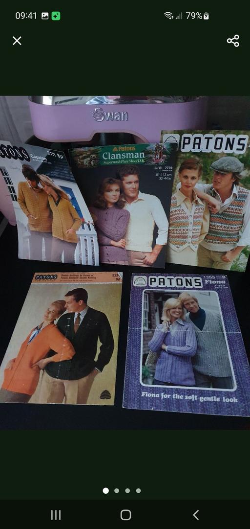  — vintage knitting patterns x 5