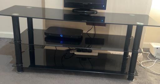  — Black Glass Tv Stand