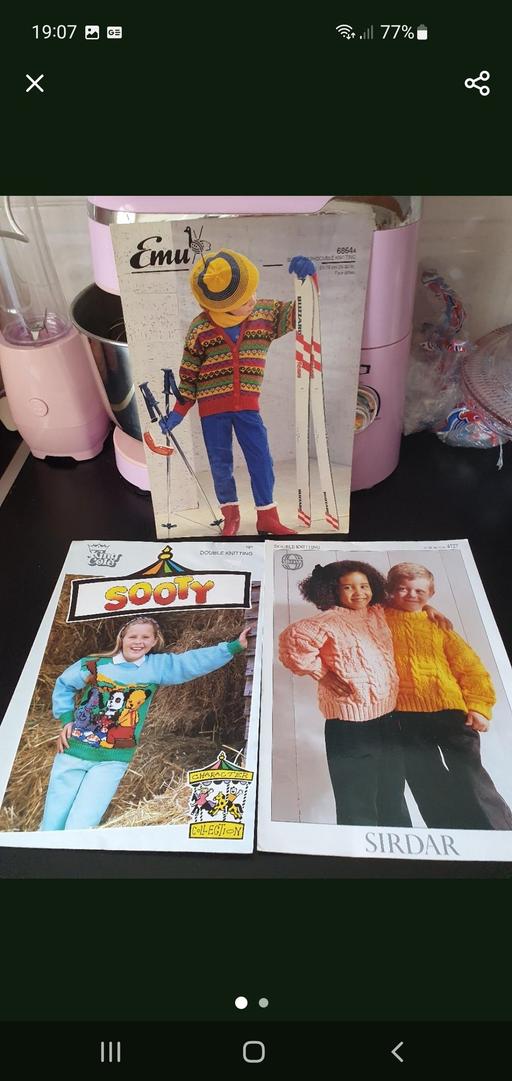 — children's knitting patterns x 3