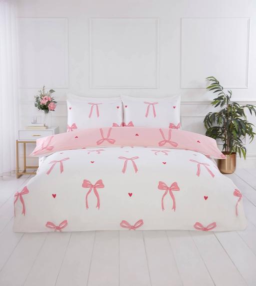  — Bows Bedding Double. Pink Or Green