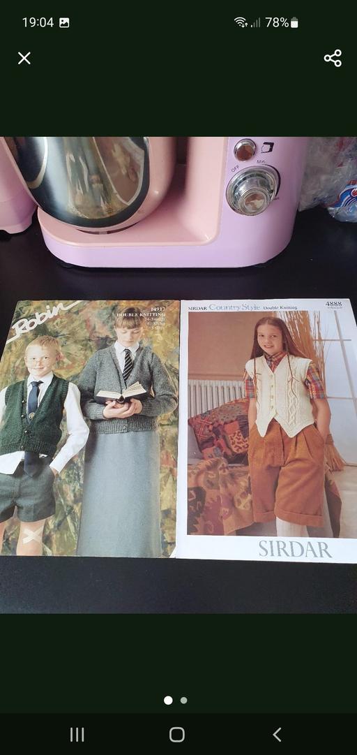  — vintage knitting patterns x 2