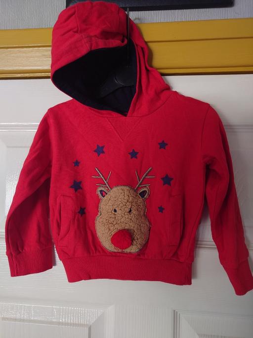 — Boys red Christmas hoody size 12-18 months