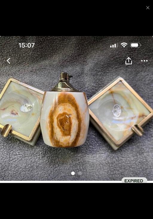  — 60’s Onyx smokers table set,,,,