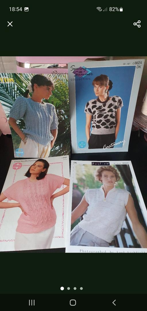  — vintage knitting patterns x 4