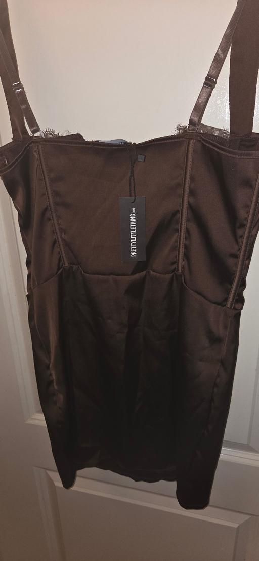 — size ten plt brown silk dress