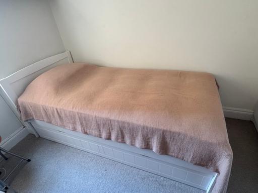  — Pull out single bed frame & mat- like NEW!! 