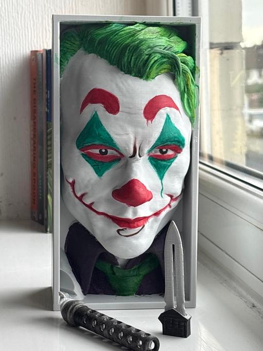  — Hand painted Joker bookend