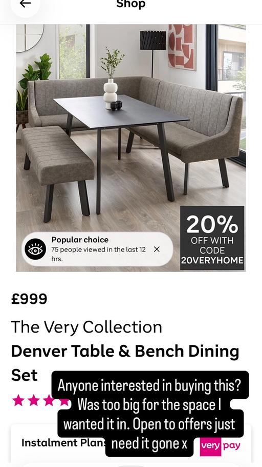  — Dining table and chairs