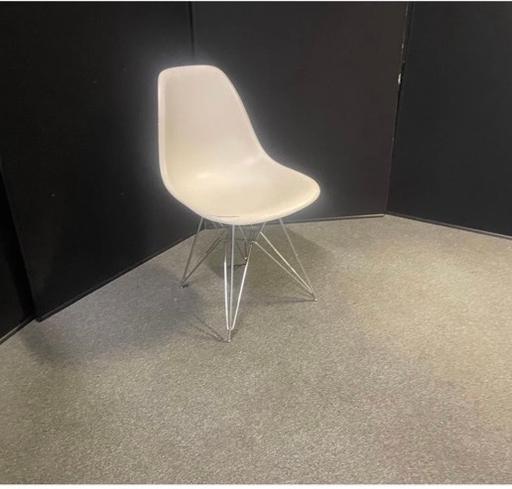  — Vitra Eames DSR White Moulded Plastic Chair