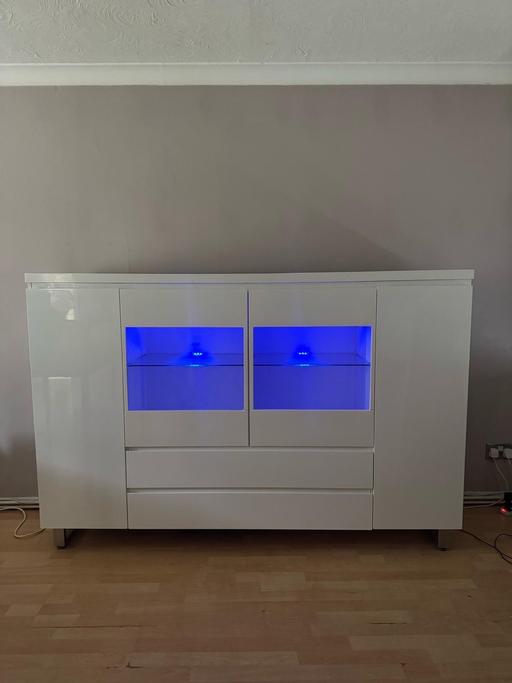  — White unit with blue lights