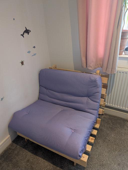  — Futon, folding chair/bedding set with mattres