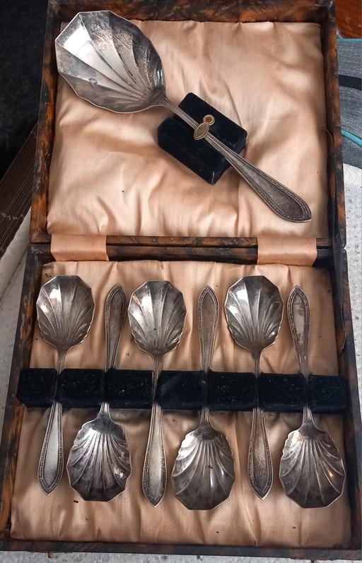  — Antique art deco dessert spoon set