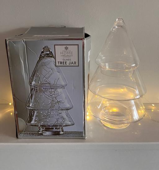 — Glass Christmas tree storage jar (NEW)