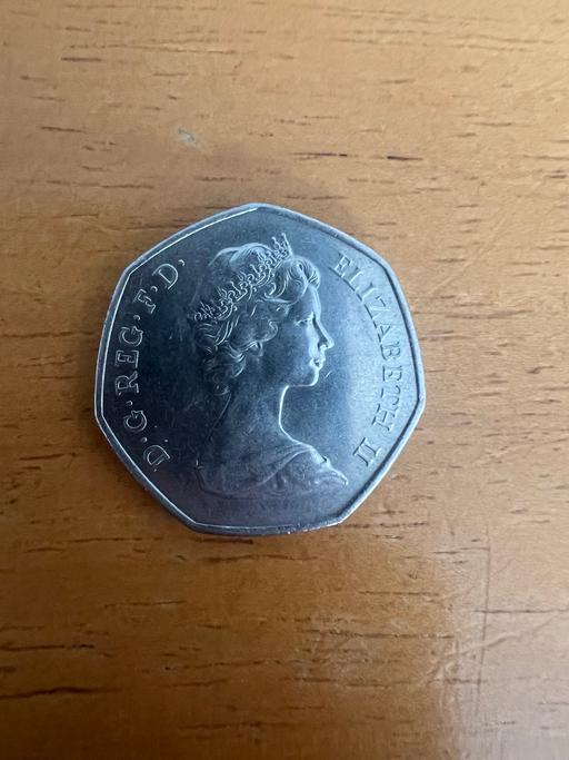  — 1973 EEC Ring of hands 50p coin -