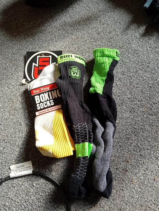  — 2 pairs of suzy wong boxing socks
