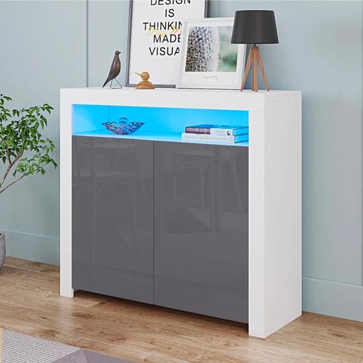  — High Gloss 2 Doors Matt Body Sideboard Storag