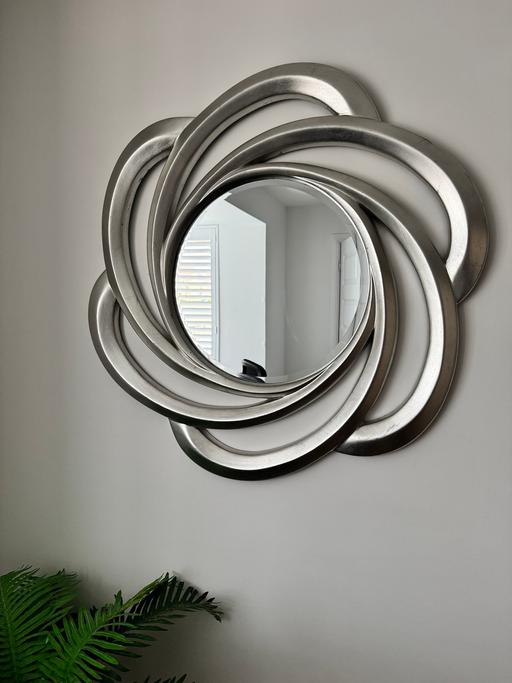  — 2x Large Round Swirl wall mirrors