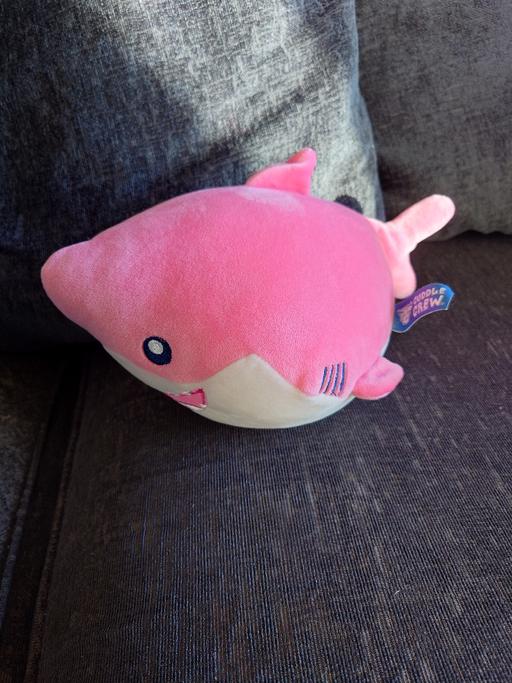  — Pink shark soft toy