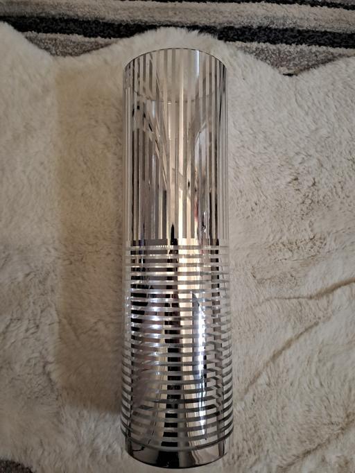  — tall glass vase