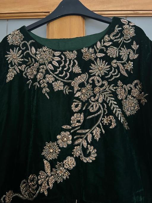  — Velvet Green Suit with Gold Embroidery