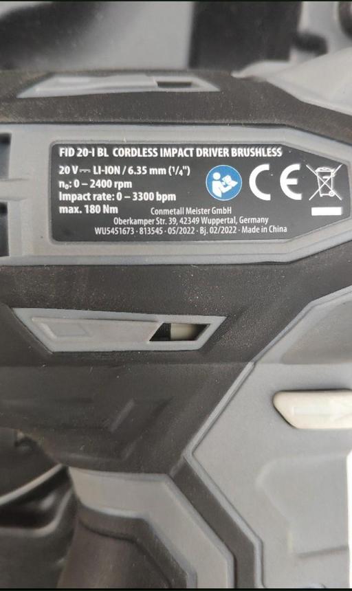  — New Ferrex pro brushless impacter