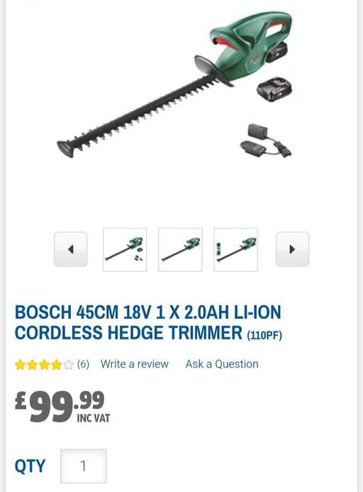 — bosch AHS 48 li hedge trimmer 2 batteries
